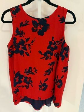 mercer & madison Red Sleeveless Floral Print Camisole
